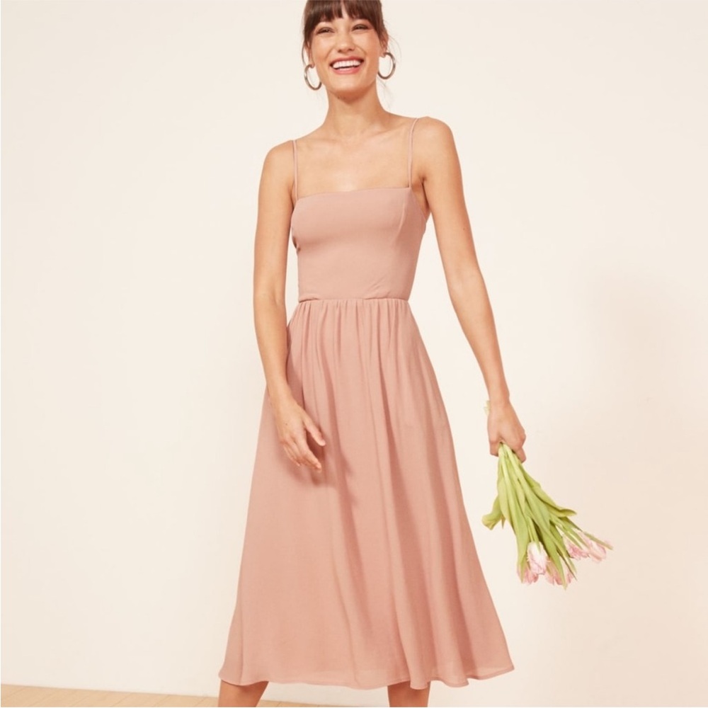 REFORMATION Rosehip Midi Dress size 8 Petite - Picture 2 of 12